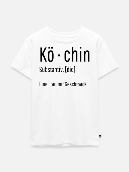 Köchin Substantiv Definition Küche Geschenk - Kinder Premium Bio T-Shirt - Weiß