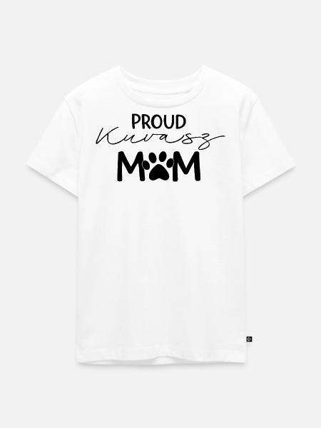 Kuvasz Stolze Hundemama Pfote - Kinder Premium Bio T-Shirt - Weiß
