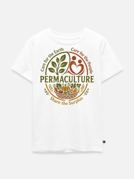 Permakultur-Ernteethik - Kinder Premium Bio T-Shirt - Weiß
