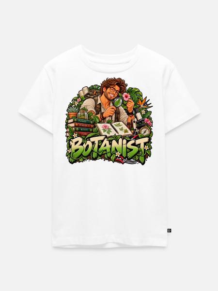 Pflanzenabenteurer-Botaniker - Kinder Premium Bio T-Shirt - Weiß