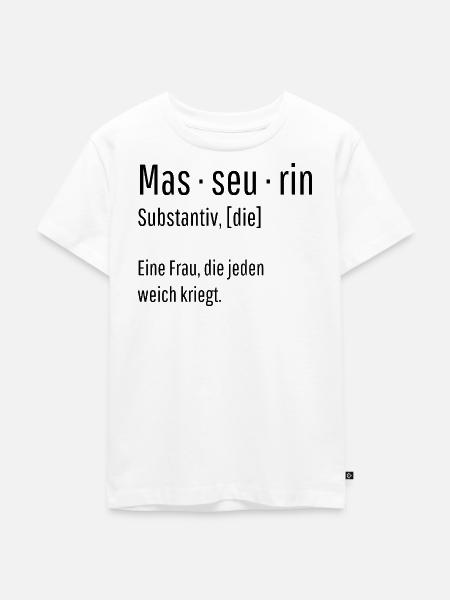 Masseurin Substantiv Definition Massage Geschenk - Kinder Premium Bio T-Shirt - Weiß