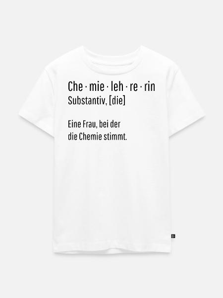 Chemielehrerin Substantiv Definition Geschenk - Kinder Premium Bio T-Shirt - Weiß