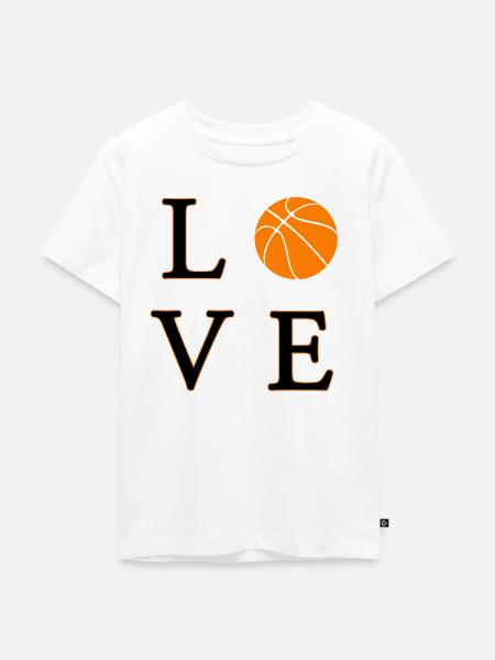Love Basketball - Kinder Premium Bio T-Shirt - Weiß