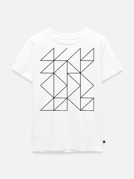 Geometrische Linienzusammensetzung - Kinder Premium Bio T-Shirt - Weiß