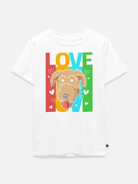 Irischer Wolfshund - Kinder Premium Bio T-Shirt - Weiß