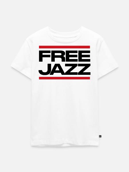 Free Jazz fettes Logo - Kinder Premium Bio T-Shirt - Weiß
