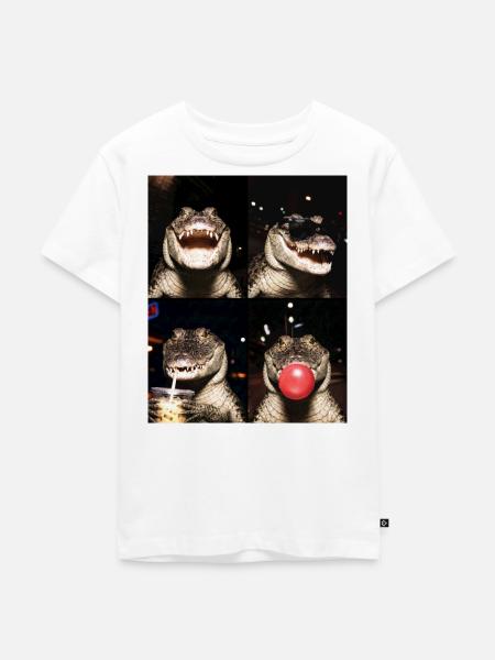Krokodile Krokodil - Kinder Premium Bio T-Shirt - Weiß