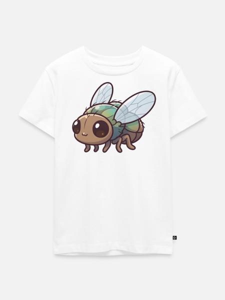Fliege - Kinder Premium Bio T-Shirt - Weiß