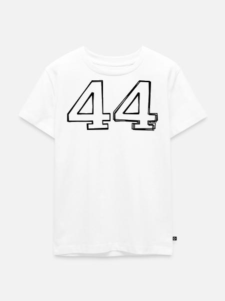 Zahl 44 handgezeichnet - Kinder Premium Bio T-Shirt - Weiß