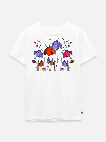 Blumen - Kinder Premium Bio T-Shirt - Weiß