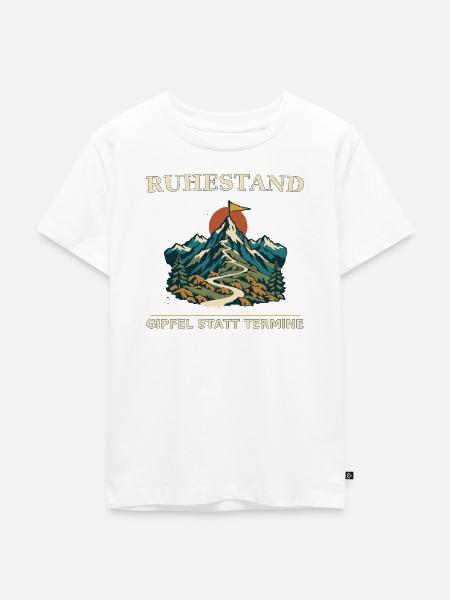 Ruhestand Gipfel statt Termine - Kinder Premium Bio T-Shirt - Weiß