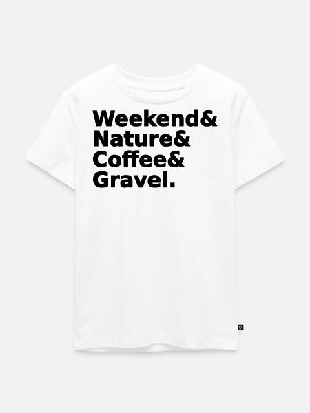 Weekend Nature Coffee Gravel - Kinder Premium Bio T-Shirt - Weiß