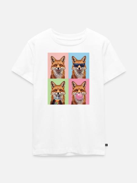 Füchse Fuchs - Kinder Premium Bio T-Shirt - Weiß