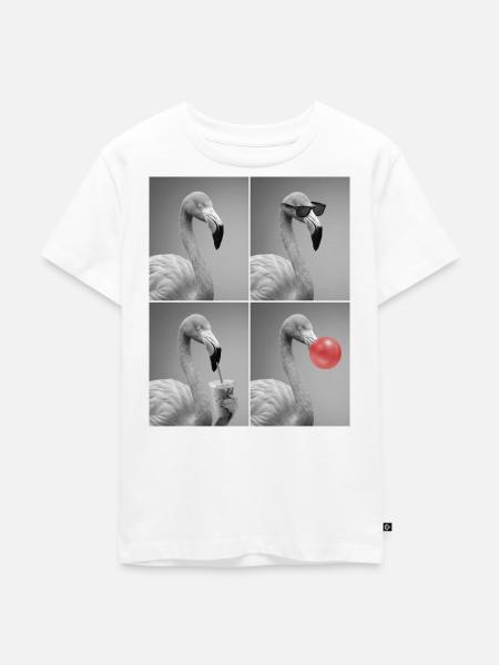 Flamingos Flamingo - Kinder Premium Bio T-Shirt - Weiß