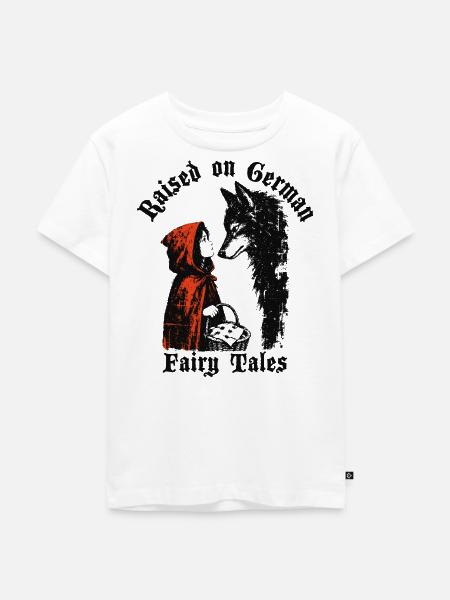 Raised on German Fairy Tails Rotkäppchen - Kinder Premium Bio T-Shirt - Weiß