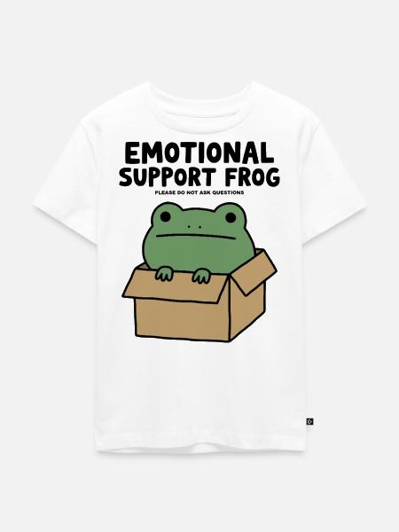 Emotionaler Unterstützungsfrosch - Kinder Premium Bio T-Shirt - Weiß