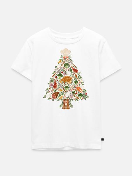 Gourmet Weihnachtsbaum - Kinder Premium Bio T-Shirt - Weiß