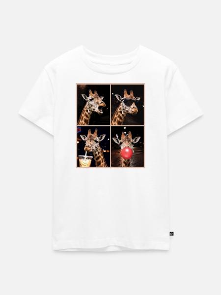 Giraffen Giraffe - Kinder Premium Bio T-Shirt - Weiß