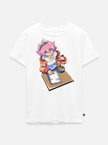 Ramen Anime Zeichnen - Kinder Premium Bio T-Shirt - Weiß
