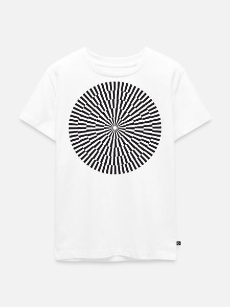 Radiales Pulsmuster - Kinder Premium Bio T-Shirt - Weiß