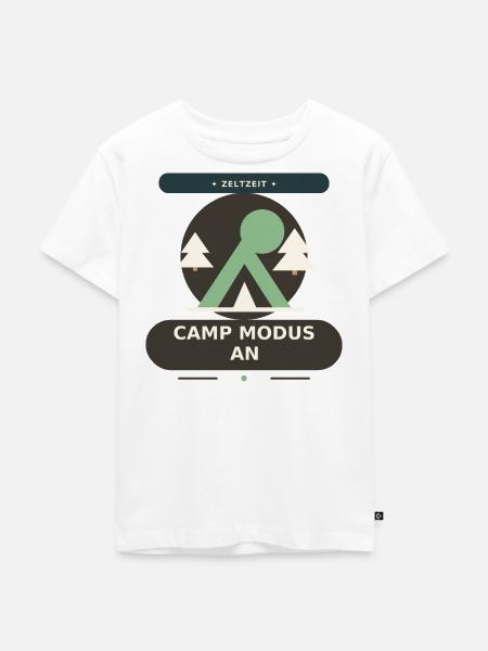 Campmodus - Kinder Premium Bio T-Shirt - Weiß