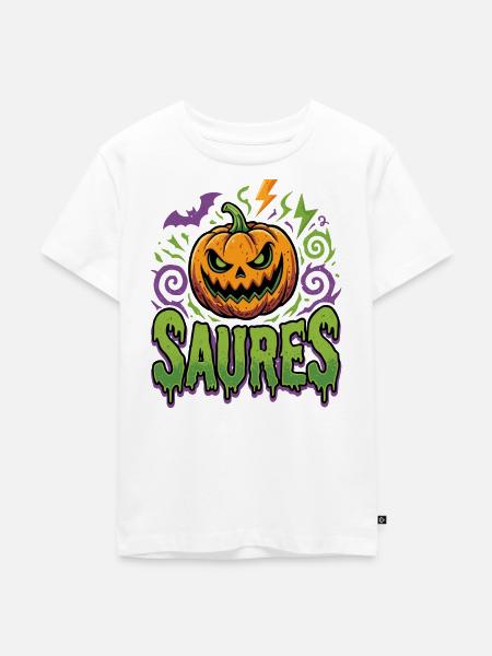 Saures Halloween - Kinder Premium Bio T-Shirt - Weiß