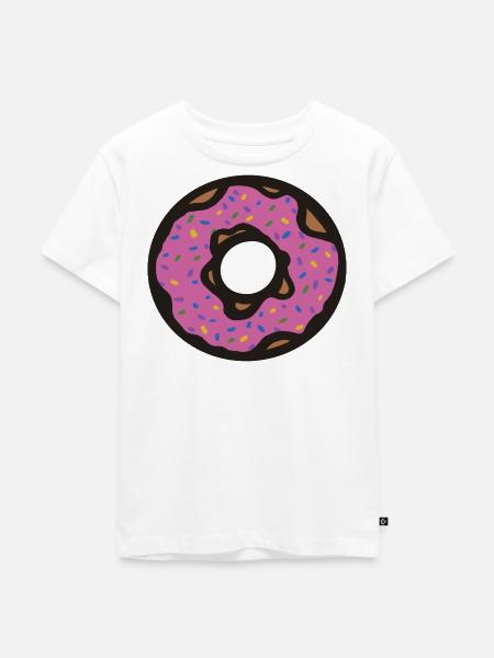 Pink Sprinkle Donut Pop Art - Kinder Premium Bio T-Shirt - Weiß