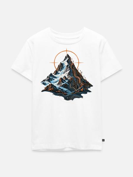 Alpine Circuit - Kinder Premium Bio T-Shirt - Weiß
