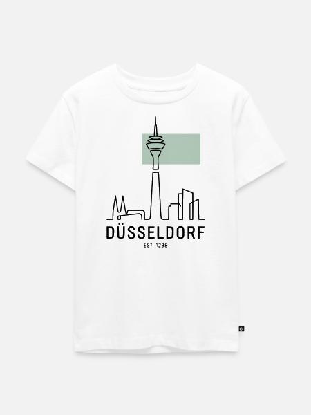 Düsseldorf Fernsehturm - Kinder Premium Bio T-Shirt - Weiß