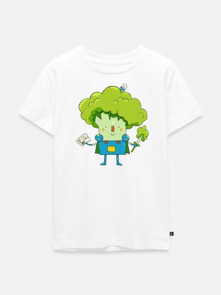 Brokkoliritter sagt Hallo! - Kinder Premium Bio T-Shirt - Weiß