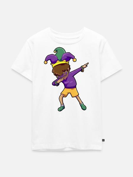 Mardi Gras Tänzer - Kinder Premium Bio T-Shirt - Weiß