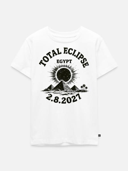 Totaler Eclipse über Ägypten - Kinder Premium Bio T-Shirt - Weiß