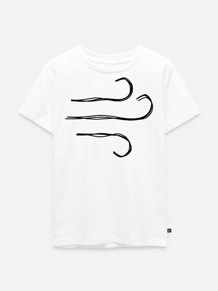Wind handgezeichnet - Kinder Premium Bio T-Shirt - Weiß