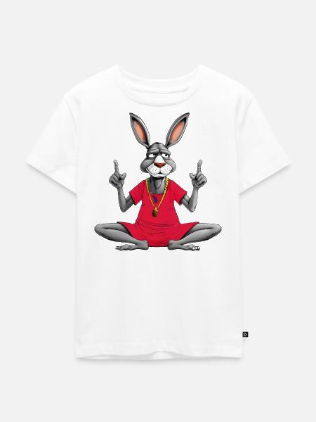 Esel Yoga - Kinder Premium Bio T-Shirt - Weiß