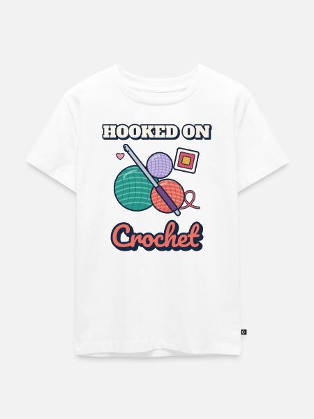 Gehäkelt am Häkeln - Kinder Premium Bio T-Shirt - Weiß