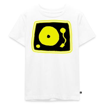 Record player - Kids Premium Organic T-Shirt - white - Front - Hailey (125cm)