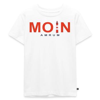 Moin Amrum, Leuchtturm Amrum, Nordsee, Deutschland - Kinder Premium Bio T-Shirt - Weiß - Vorne - Hailey (125cm)