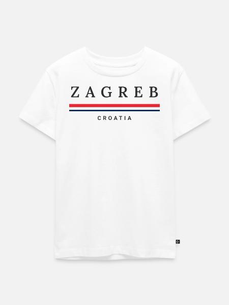 Stadt Zagreb, Kroatien - Kinder Premium Bio T-Shirt - Weiß