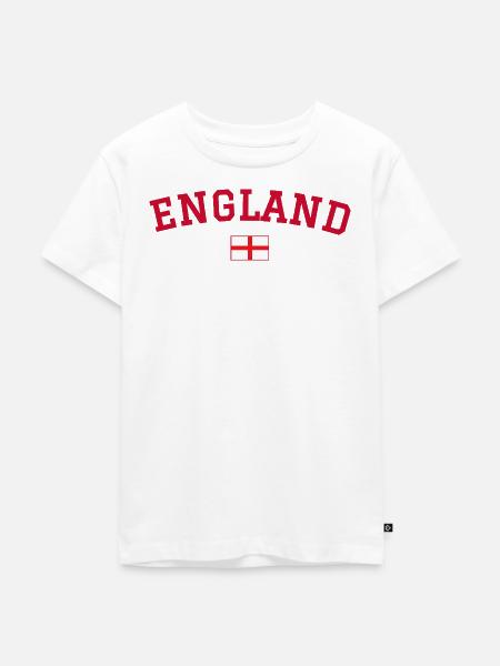England Flagge Design Rot - Kinder Premium Bio T-Shirt - Weiß
