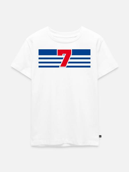 Nummer 7 Frankreich - Kinder Premium Bio T-Shirt - Weiß