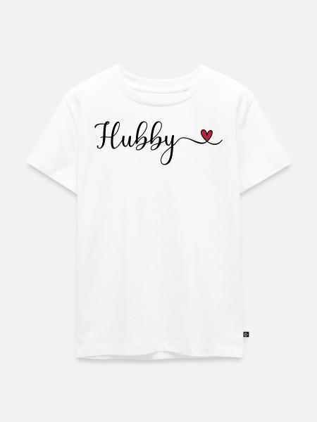 Hubby Heart - Kinder Premium Bio T-Shirt - Weiß