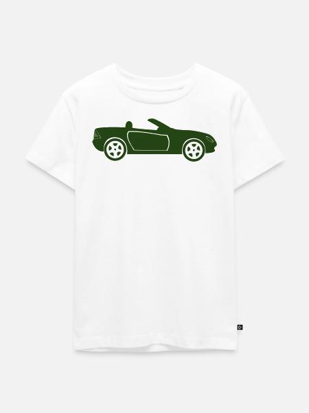Auto Cabrio Silhouette - Kinder Premium Bio T-Shirt - Weiß