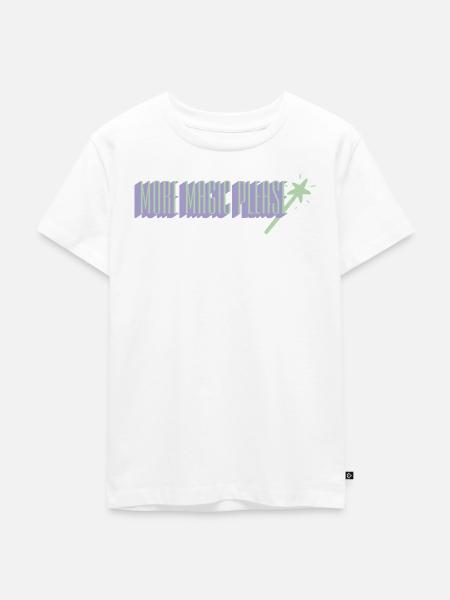 More Magic Please Wand Art - Kinder Premium Bio T-Shirt - Weiß