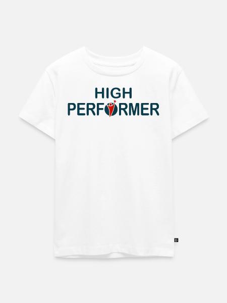 High Performer – Starkes Motiv - Kinder Premium Bio T-Shirt - Weiß