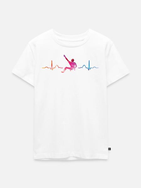 Boulderer Herzschlag Boulder Bouldern - Kinder Premium Bio T-Shirt - Weiß