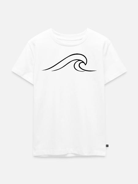 minimalistische-welle - Kinder Premium Bio T-Shirt - Weiß