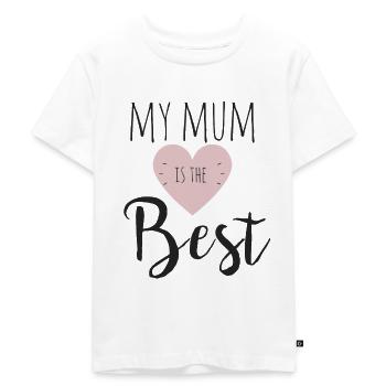 My mum is the best - Kids Premium Organic T-Shirt - white - Front - Hailey (125cm)