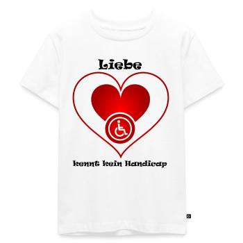 Liebe überwindet jedes Handicap - Kinder Premium Bio T-Shirt - Weiß - Vorne - Hailey (125cm)