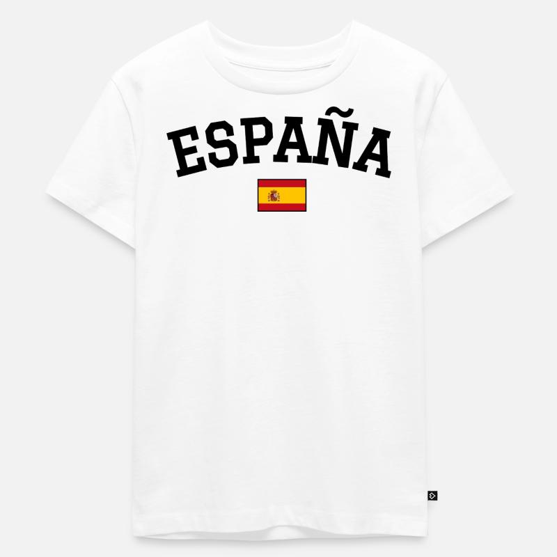Drapeau espagnol Noir - T-shirt Premium bio Enfant - blanc