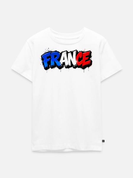 France Graffiti - Kinder Premium Bio T-Shirt - Weiß